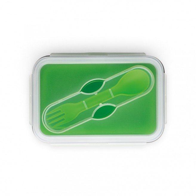 Lunch Box. Boîte hermétique rétractable en silicone et PP 640 mL