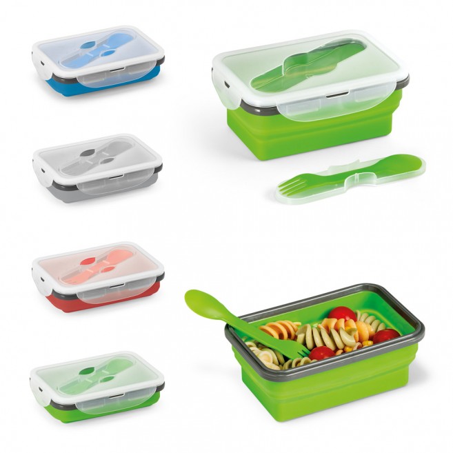 Lunch Box. Boîte hermétique rétractable en silicone et PP 640 mL