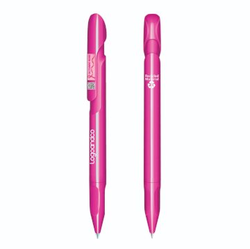 Stylo en plastique recyclé Octobre Rose