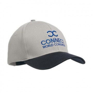 Casquette à 6 panneaux, en coton sergé de qualité supérieure