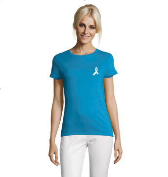 T-shirt Bleu Aqua col rond 150 g/m²