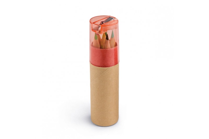 Boîte avec 6 crayons de couleur