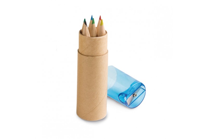 Boîte avec 6 crayons de couleur